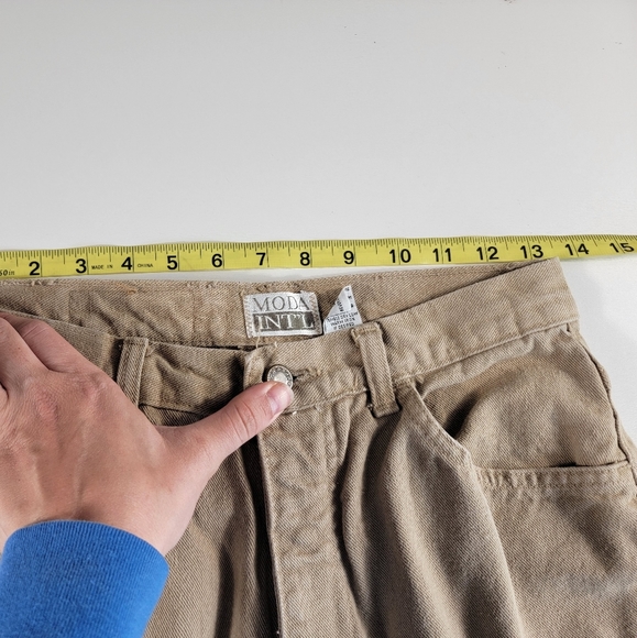 Vintage Women's The London Jean Moda Int'l Jeans Size 8 khaki high rise Mom ^ - Picture 5 of 7